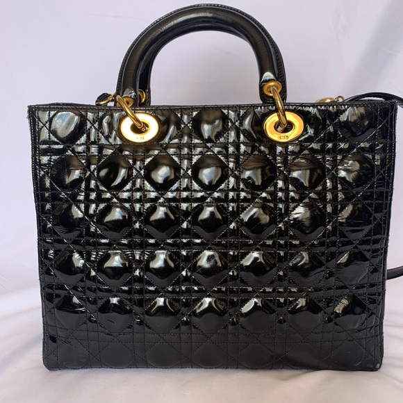 ❤️❤️SOLD❤️❤️DIOR LADY DIOR patent shoulder/handbag - Picture 5 of 16